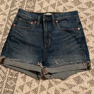 Madewell high rise denim short